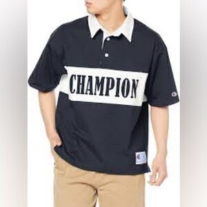 Champion Men's Navy and White Polo Rugby heavyweight cotton Shirt Sz XXL